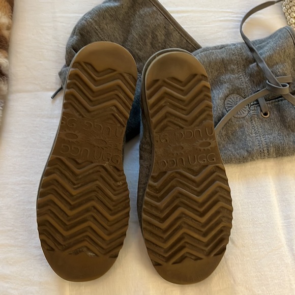 Ugg Lo Pro Drawstring Heather Grey Boot Size 6 - Picture 3 of 5